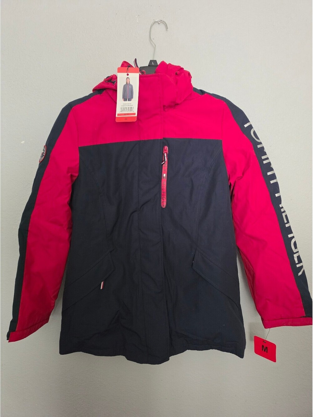 Tommy Hilfiger Women's Colorblock Hooded Jacket Size M